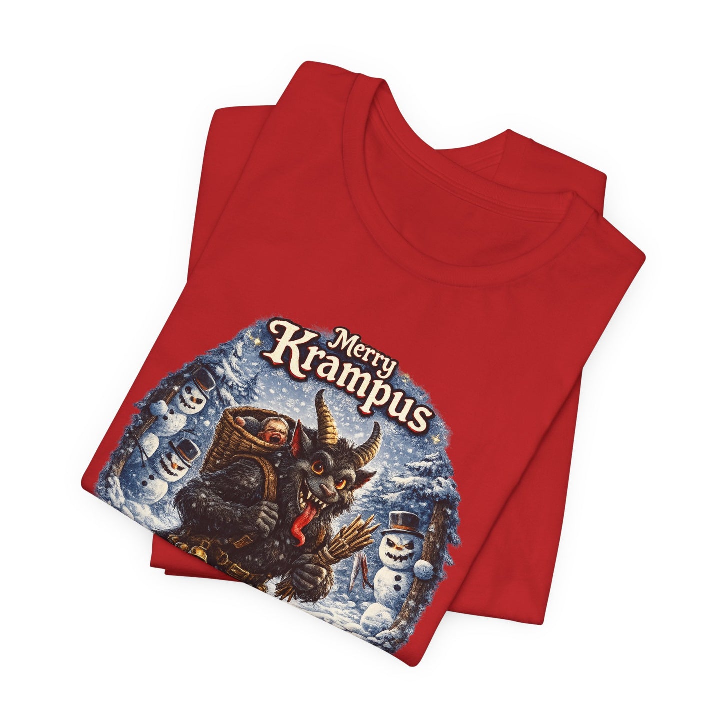 Krampus Christmas T-Shirt — 'Merry Krampus' Holiday Graphic Tee
