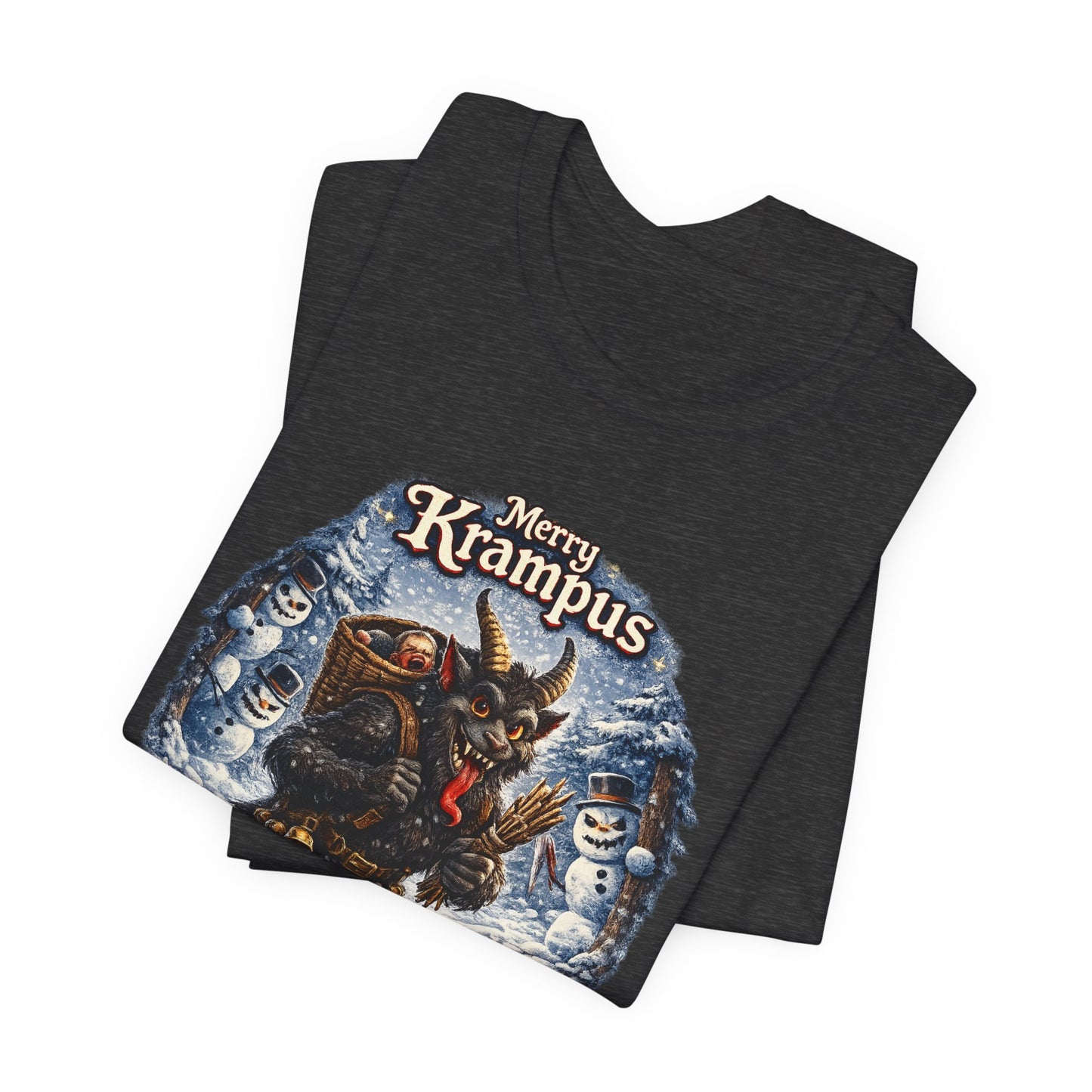 Krampus Christmas T-Shirt — 'Merry Krampus' Holiday Graphic Tee