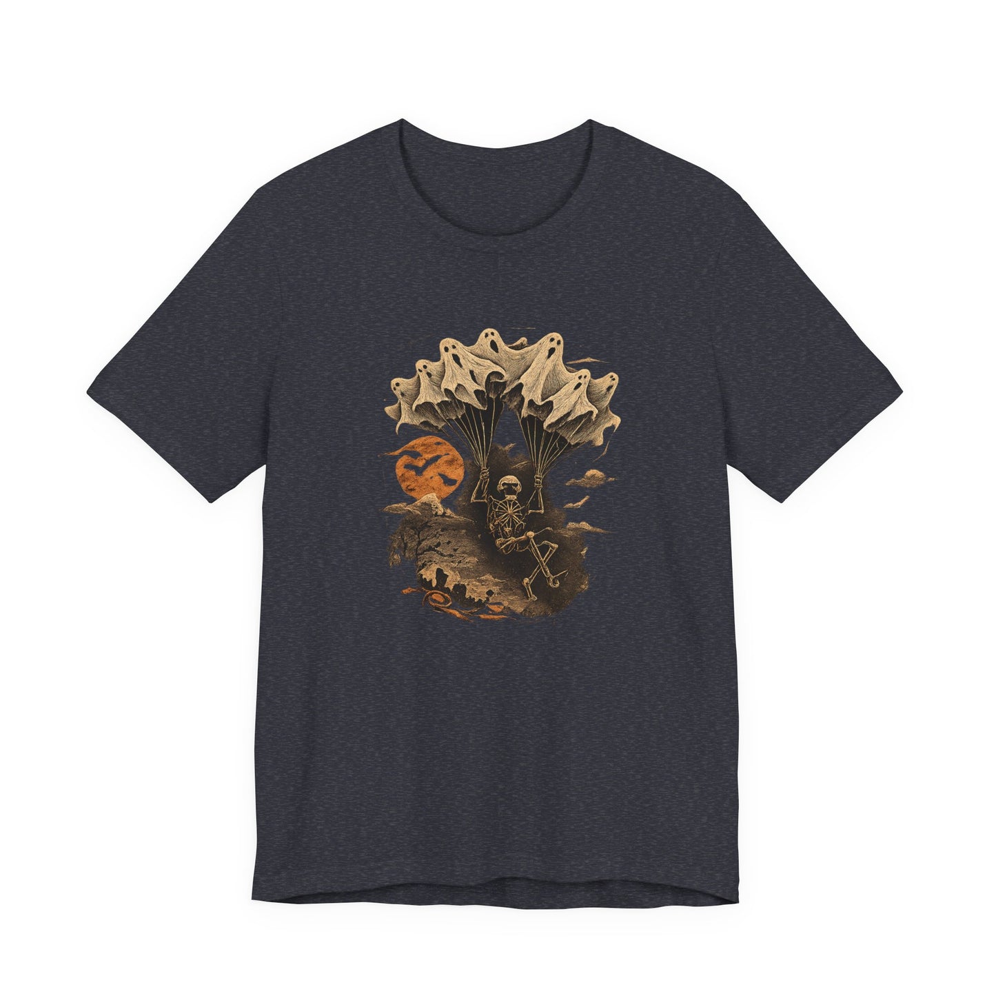 Skull Moon Desert Scene T-Shirt — Vintage Horror Nature Graphic Tee