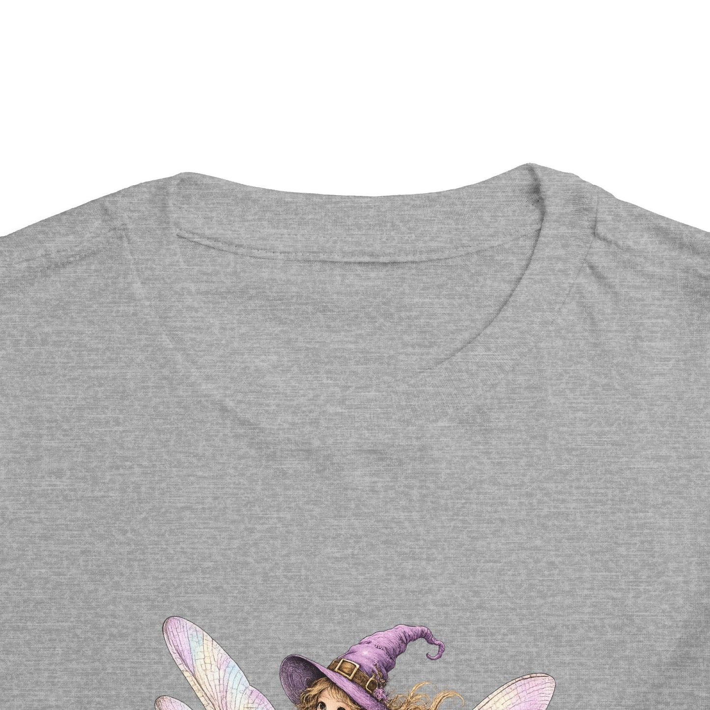 Fairy Witch Riding Dragonfly Toddler Tee | Magical Woodland Illustration