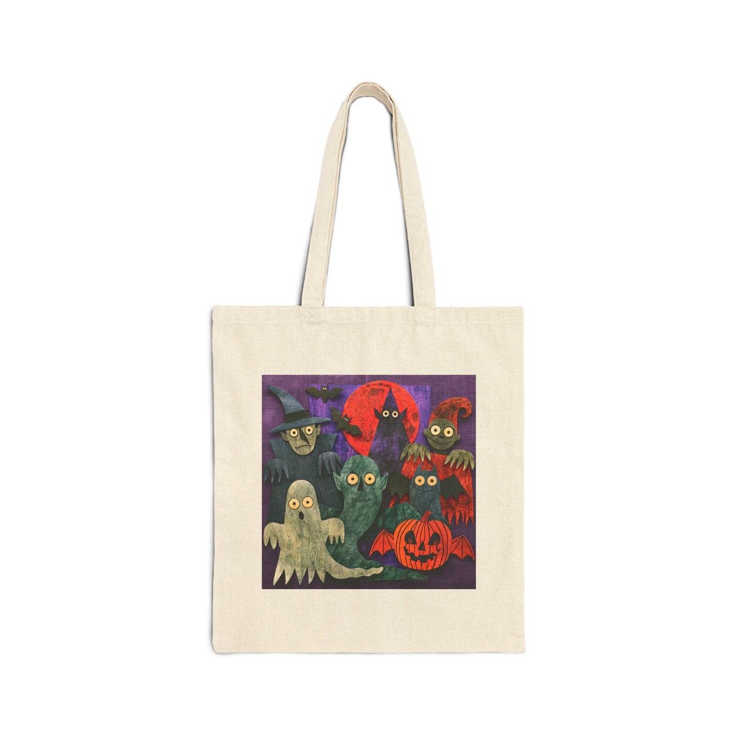 Halloween Ghosts Tote/Trick Or Treat Bag — Cute Spooky Characters Canvas Tote
