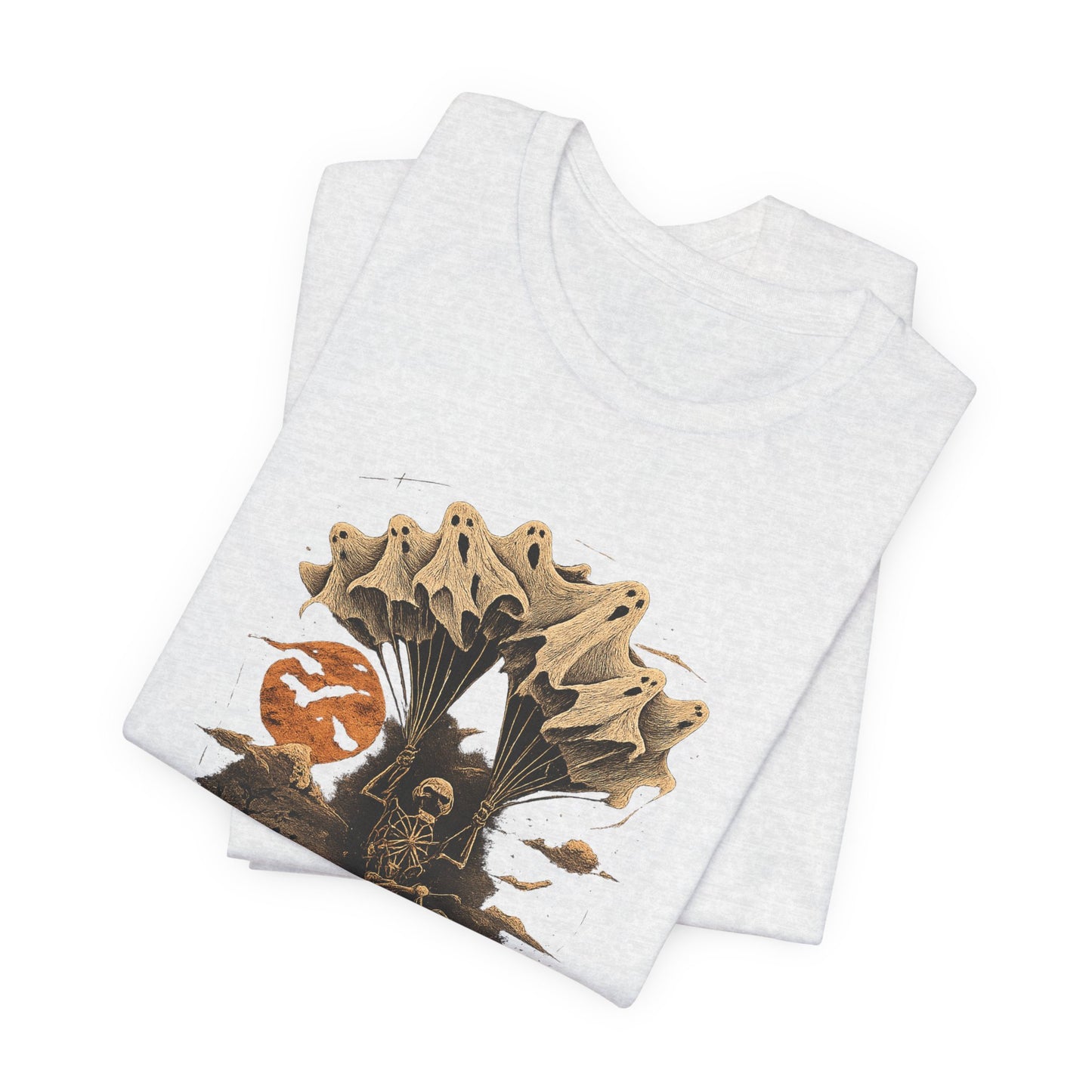 Skull Moon Desert Scene T-Shirt — Vintage Horror Nature Graphic Tee