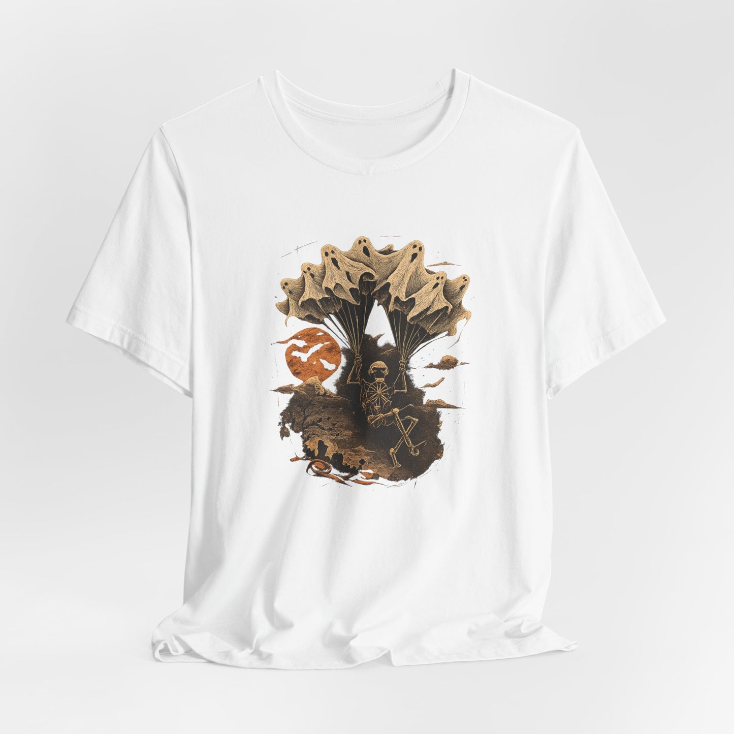 Skull Moon Desert Scene T-Shirt — Vintage Horror Nature Graphic Tee