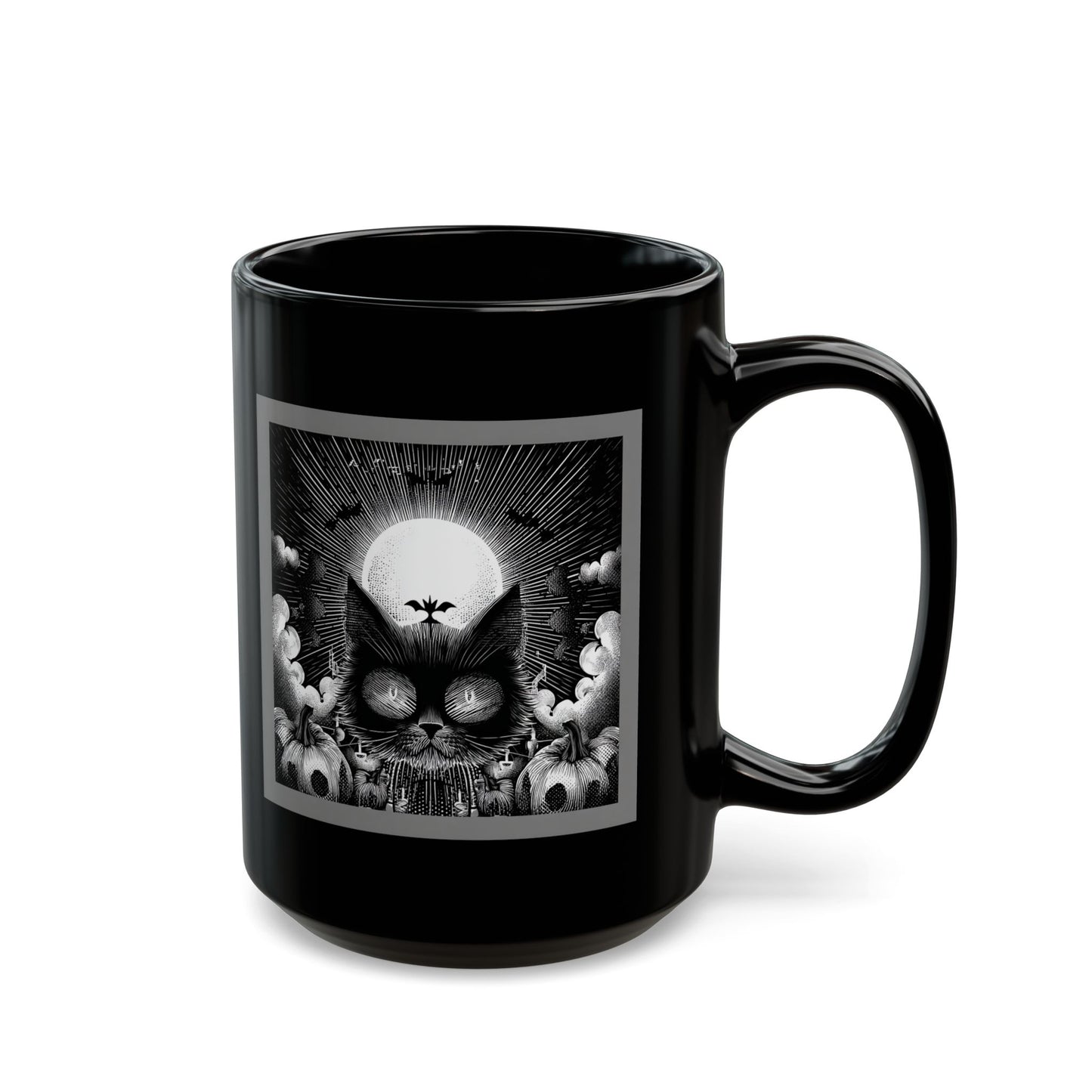 Gothic Skull Moon Black Coffee Mug (11oz & 15oz)