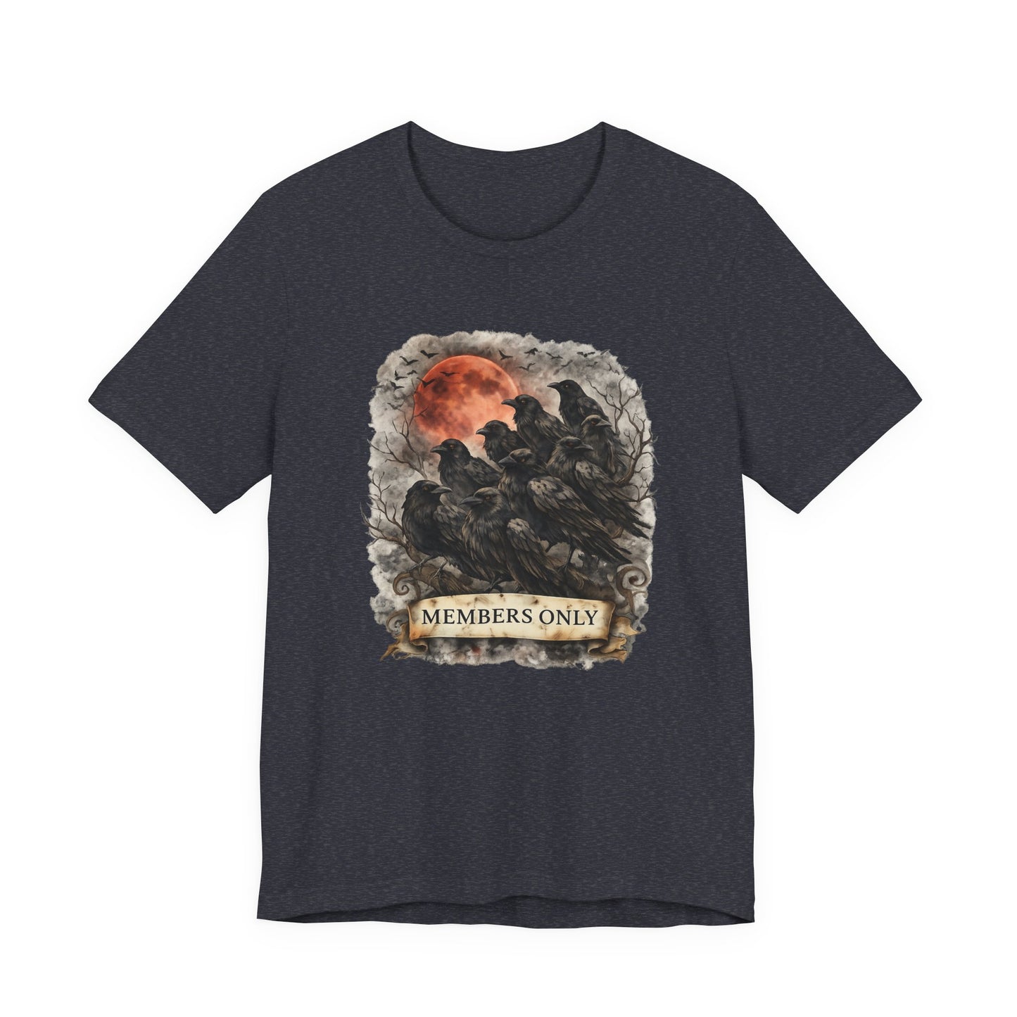 Members Only Raven Tee — Gothic Moon Crow Graphic T-Shirt