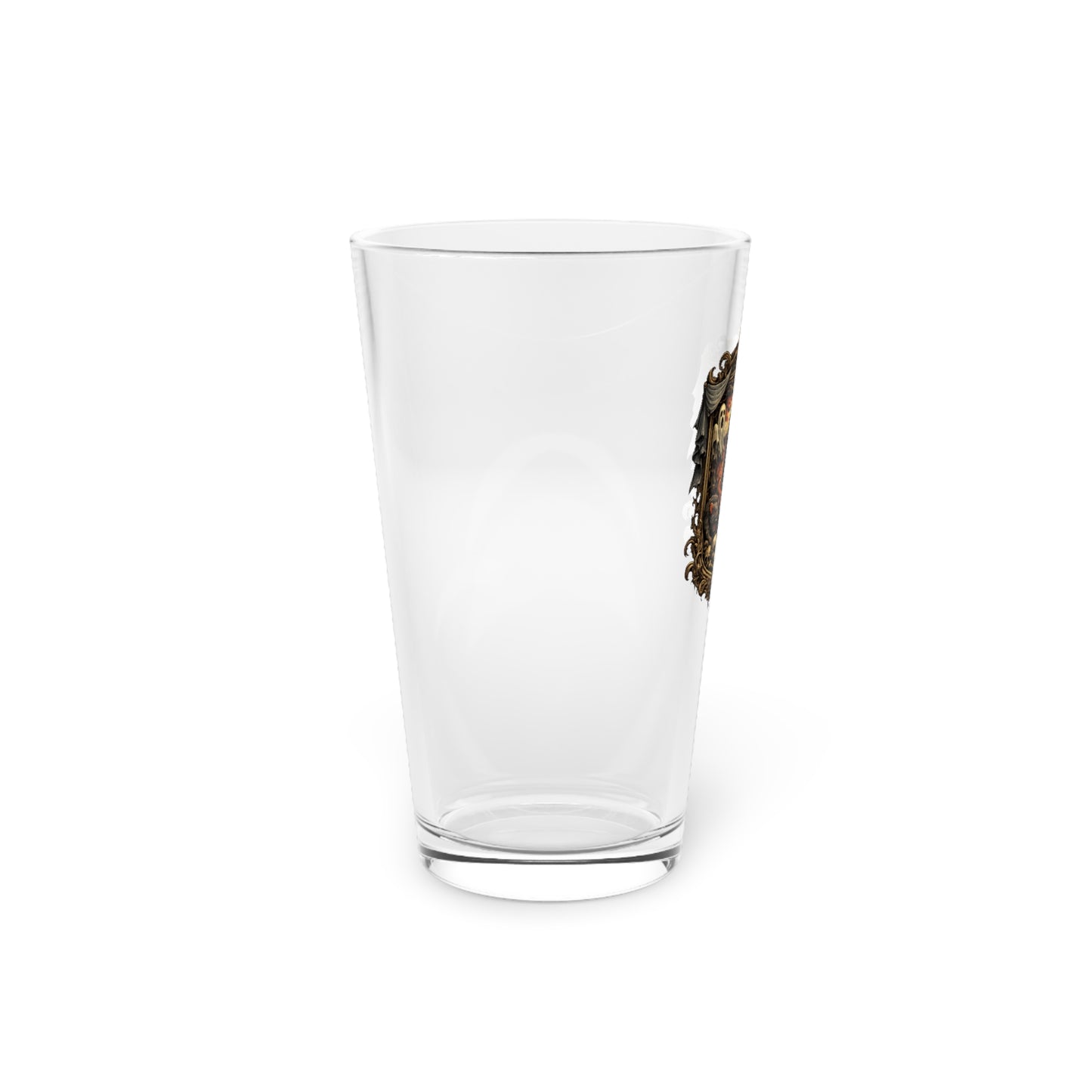 Halloween Skull Mason Pint Glass – Spooky Pumpkin & Vampire Bat Beer Glass (16oz)