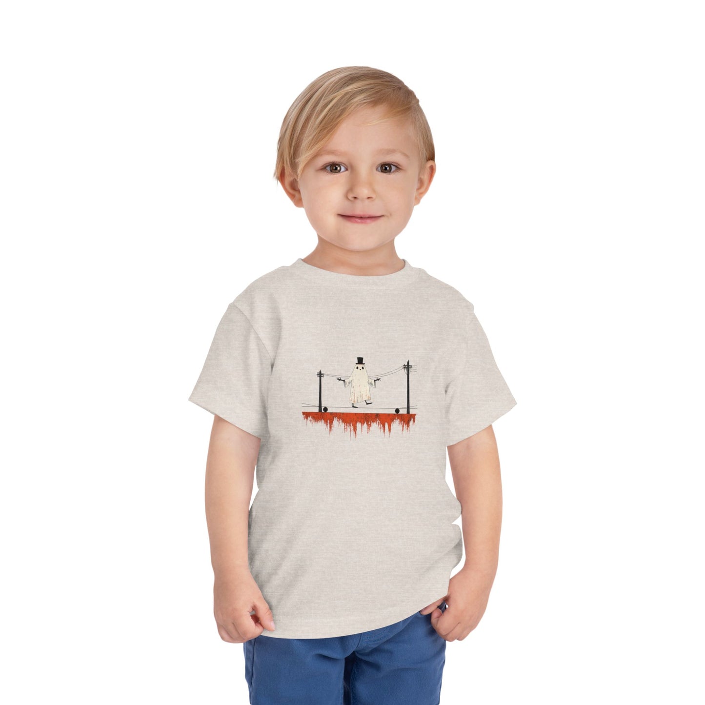Toddler Tee — Ghost on a High Wire Halloween Graphic