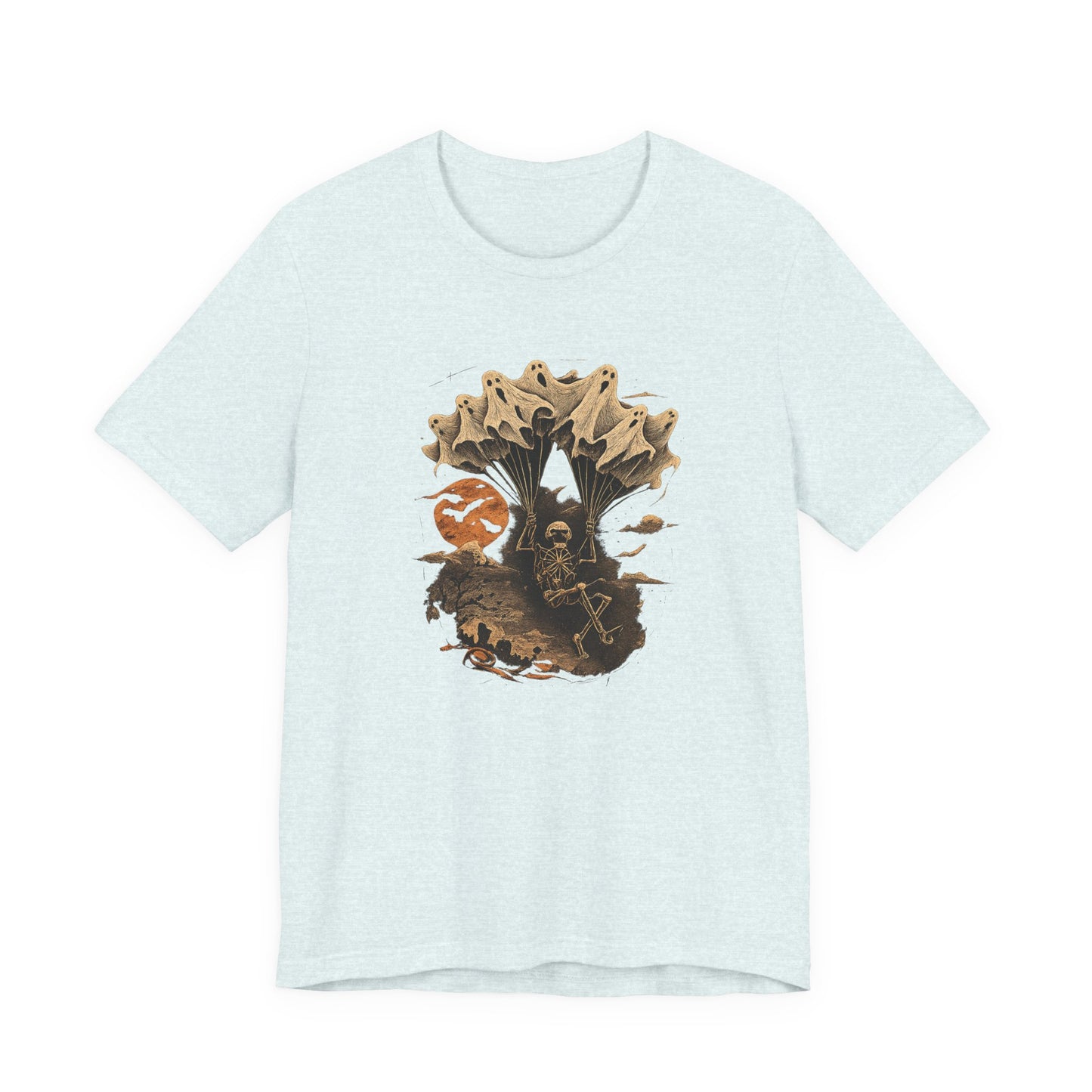 Skull Moon Desert Scene T-Shirt — Vintage Horror Nature Graphic Tee