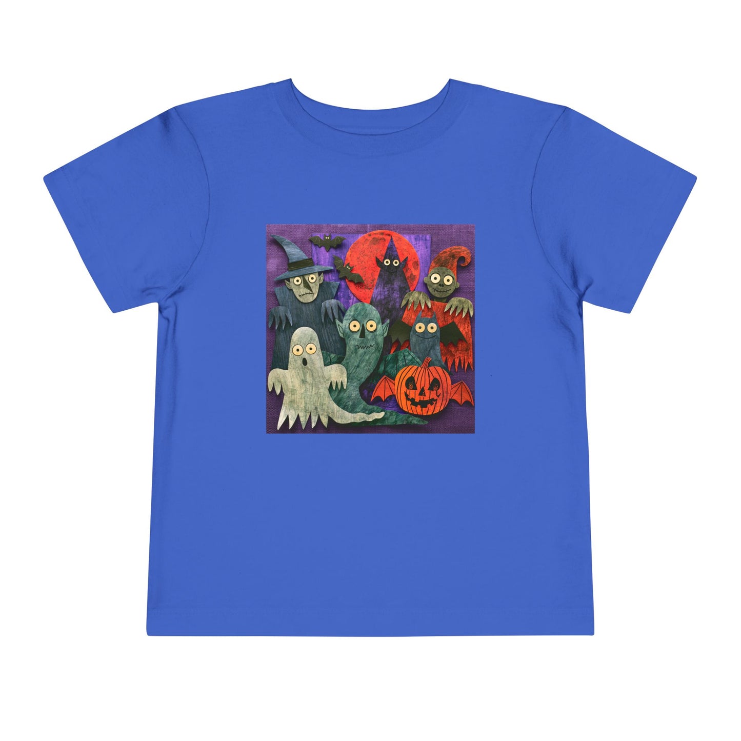 Toddler Tee — Cute Halloween Ghosts & Pumpkins Graphic