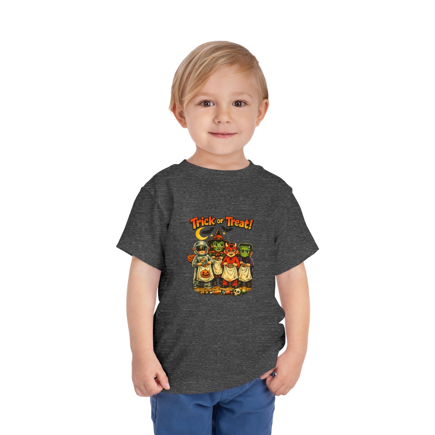 Toddler Tee — Vintage 'Trick or Treat' Halloween Kids Shirt