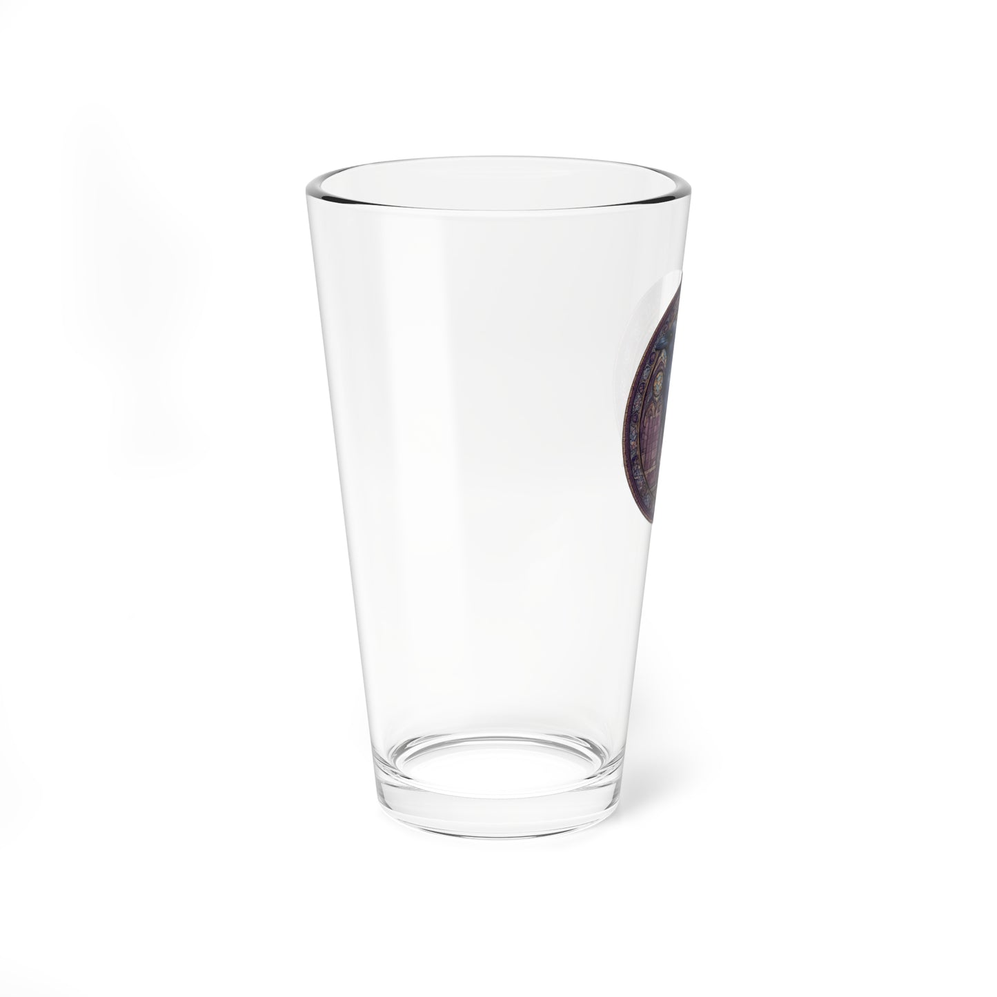 16oz Raven Beer Glass — Gothic Stained-Glass Cocktail Pint
