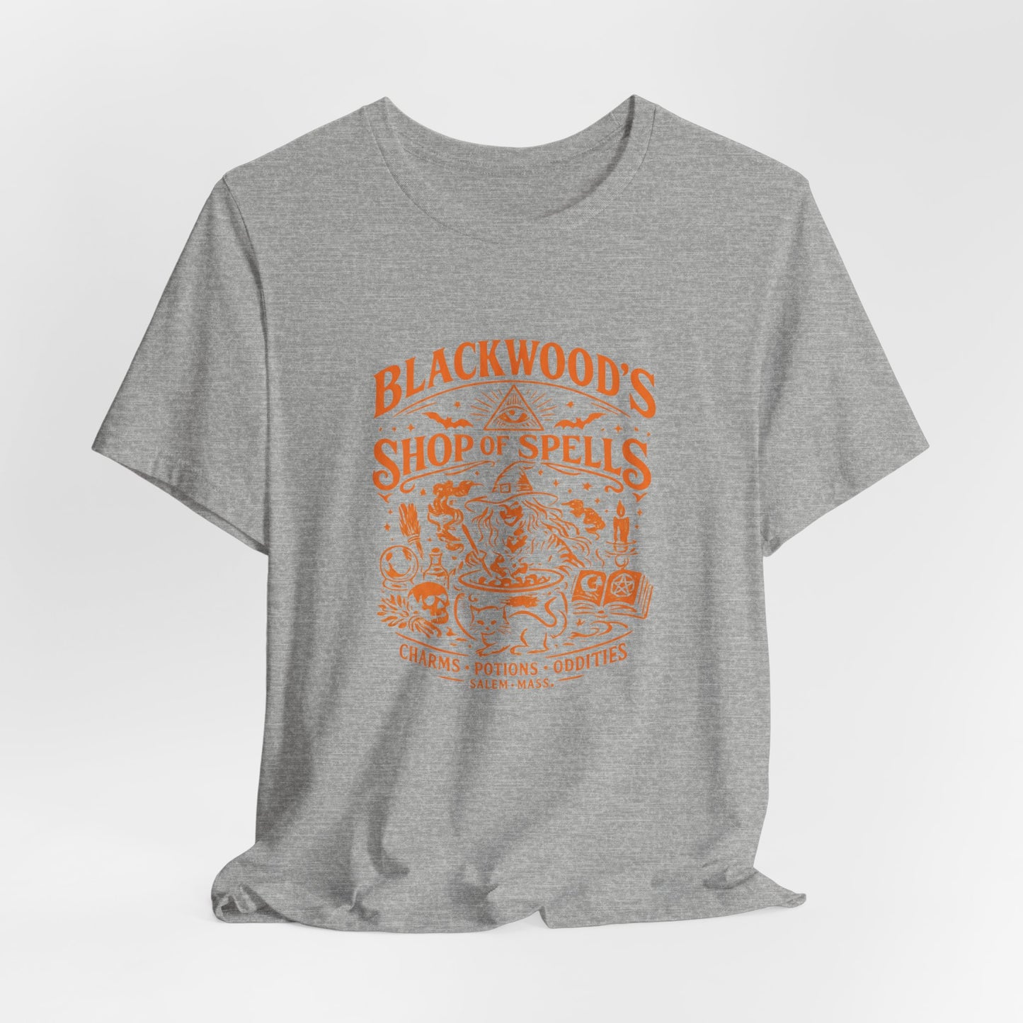 Witchy Graphic Tee — “Blackwood’s Shop of Spells” Vintage Potion T-Shirt