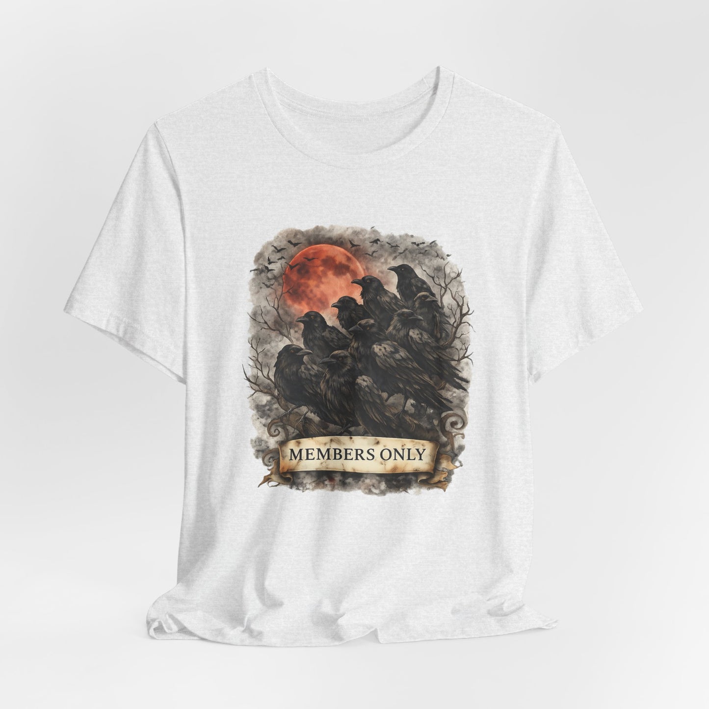 Members Only Raven Tee — Gothic Moon Crow Graphic T-Shirt