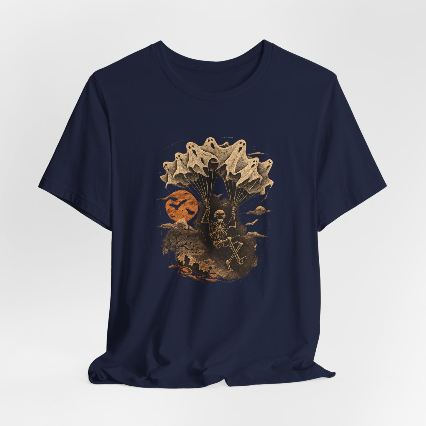 Skull Moon Desert Scene T-Shirt — Vintage Horror Nature Graphic Tee