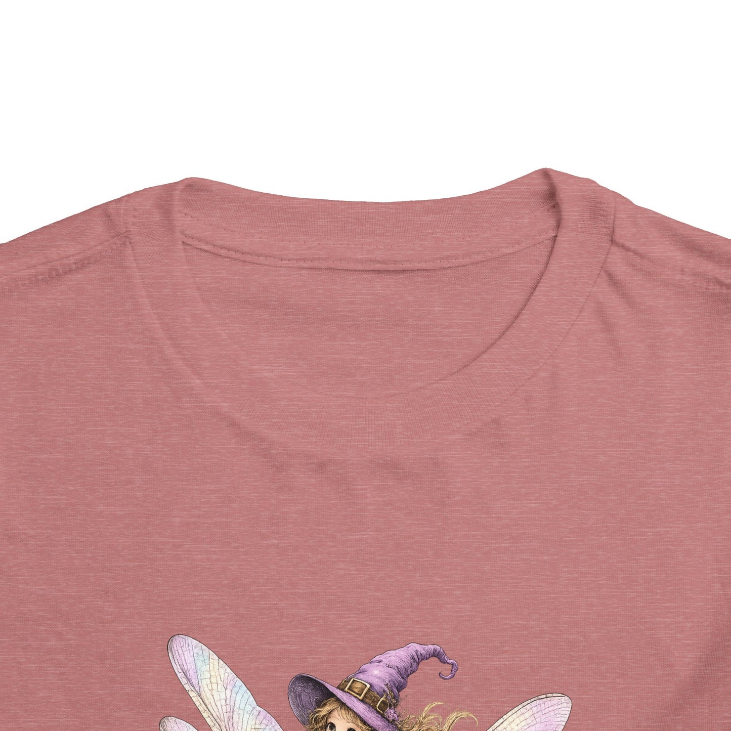 Fairy Witch Riding Dragonfly Toddler Tee | Magical Woodland Illustration