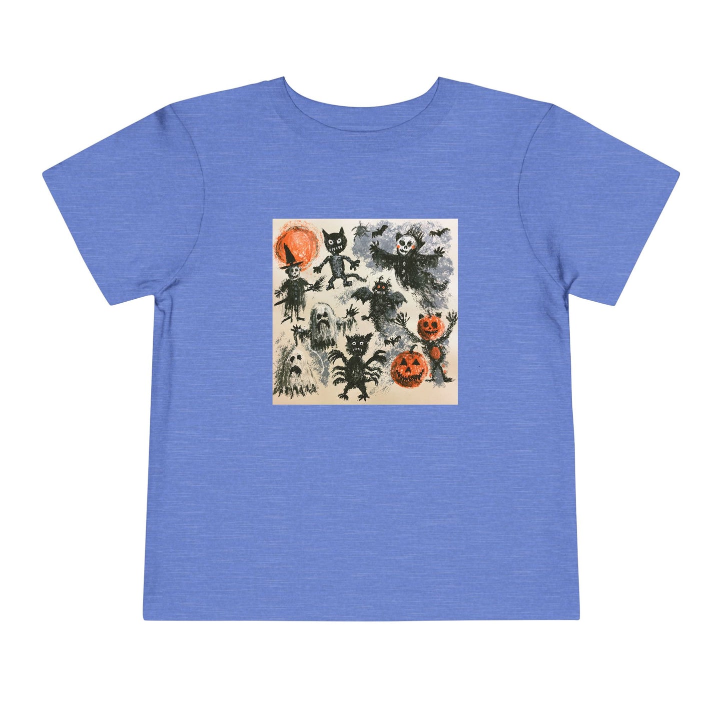 Vintage Halloween Characters Toddler Tee | Pumpkins, Bats, Ghosts