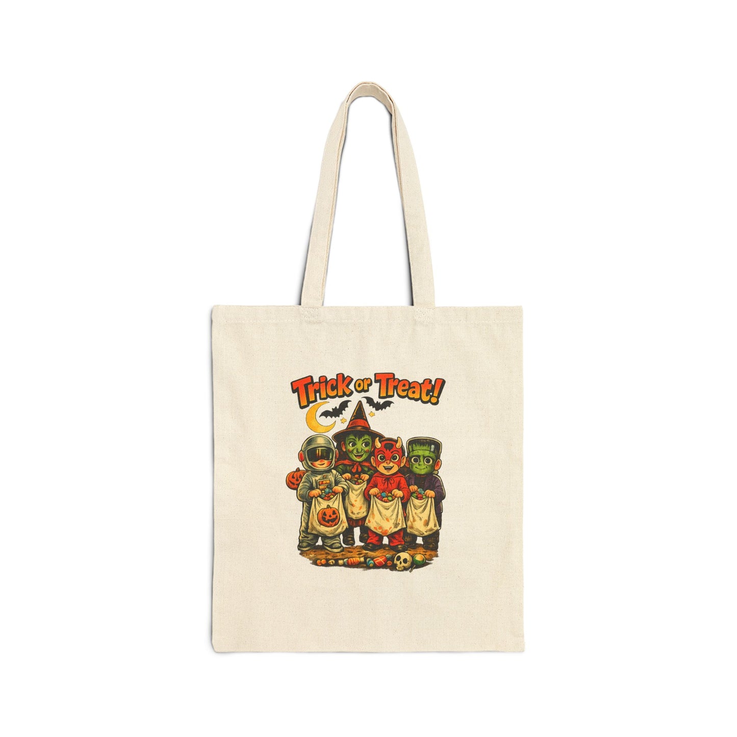 Halloween Trick-or-Treat Tote Bag — Vintage Kids Costume Canvas Tote/Trick or Treat bag.