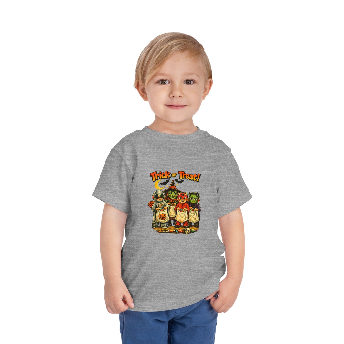 Toddler Tee — Vintage 'Trick or Treat' Halloween Kids Shirt