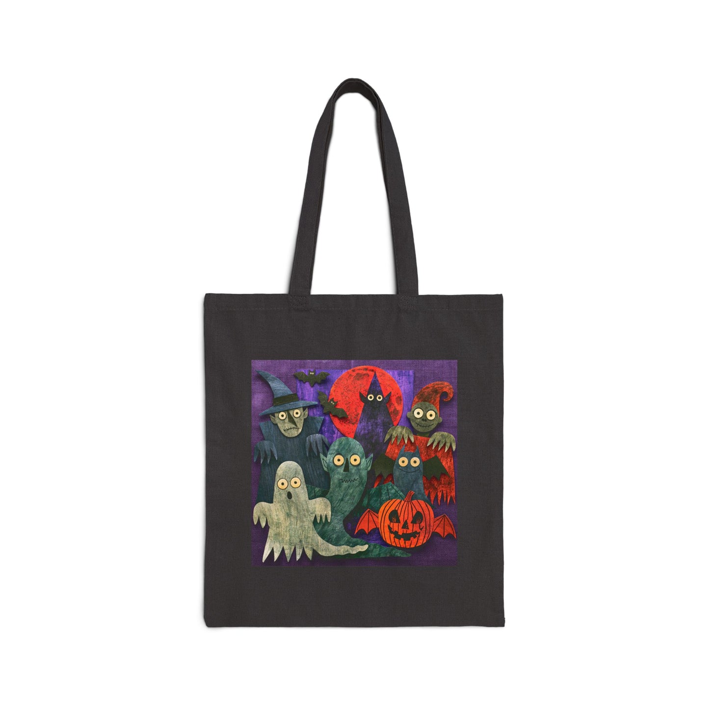 Halloween Ghosts Tote/Trick Or Treat Bag — Cute Spooky Characters Canvas Tote