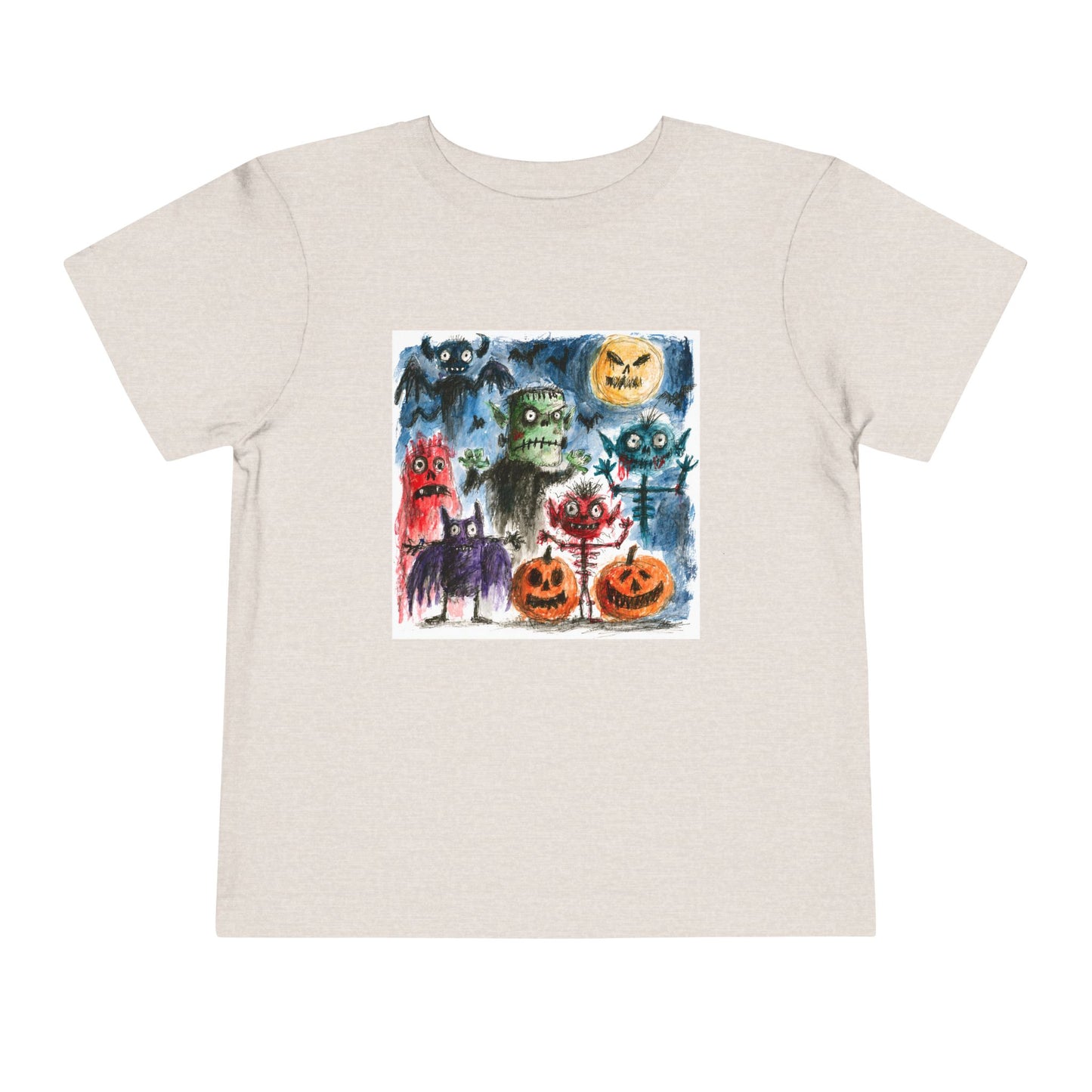 Copy of Vintage Halloween Monsters Toddler Tee | Cute Ghosts, Pumpkins, Bats