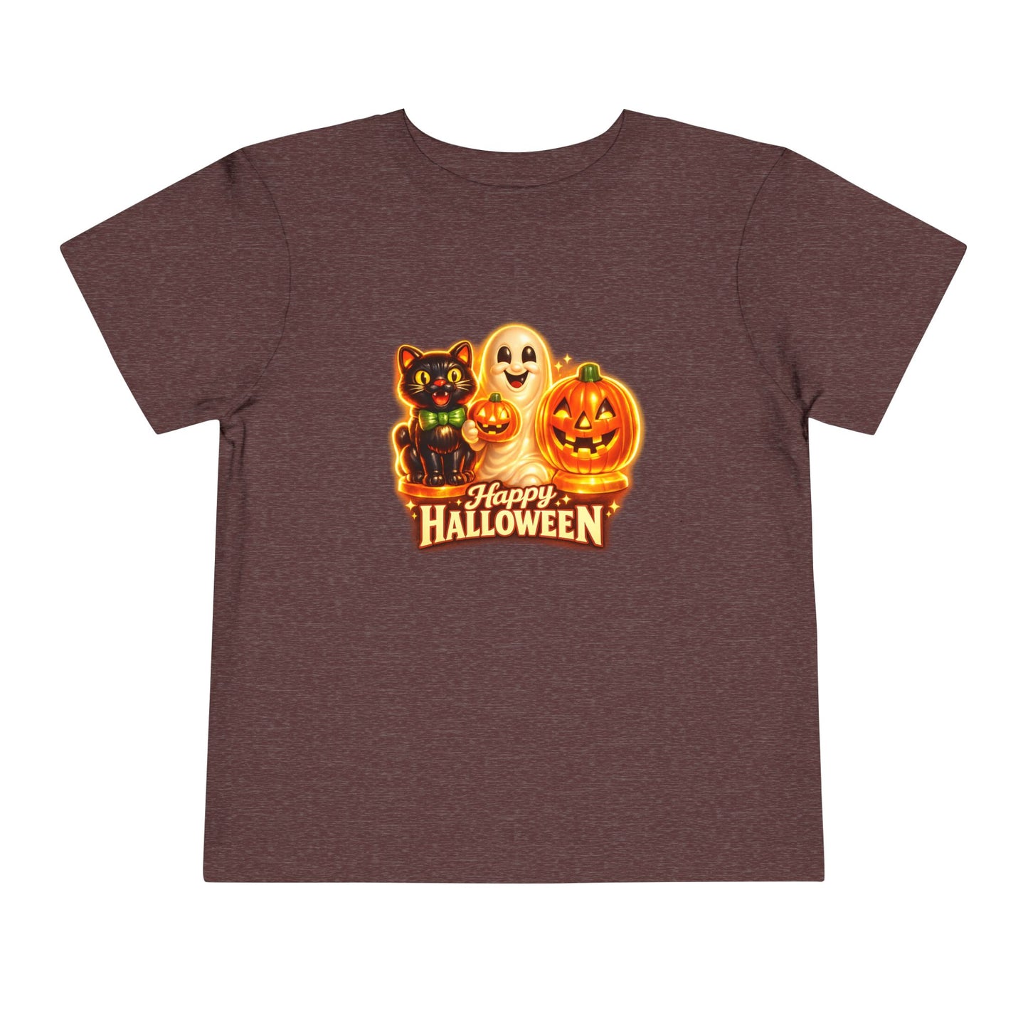 Toddler Halloween Tee - Cute Ghost, Black Cat, & Jack-O'-Lantern “Halloween Blow Mold” Shirt