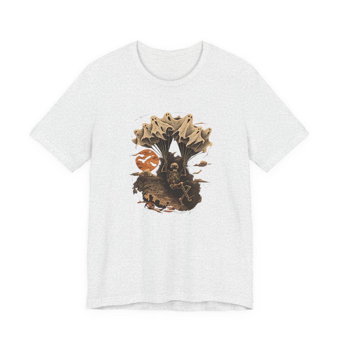 Skull Moon Desert Scene T-Shirt — Vintage Horror Nature Graphic Tee