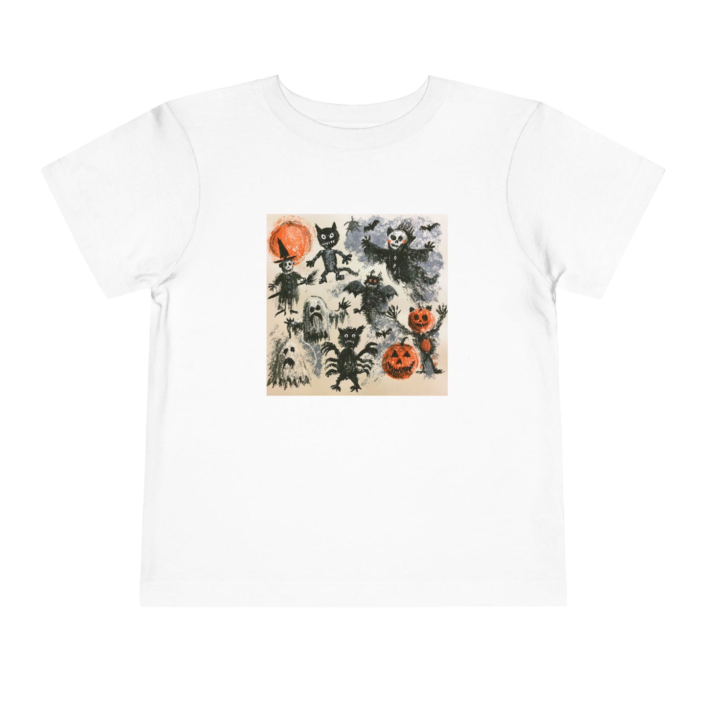 Vintage Halloween Characters Toddler Tee | Pumpkins, Bats, Ghosts