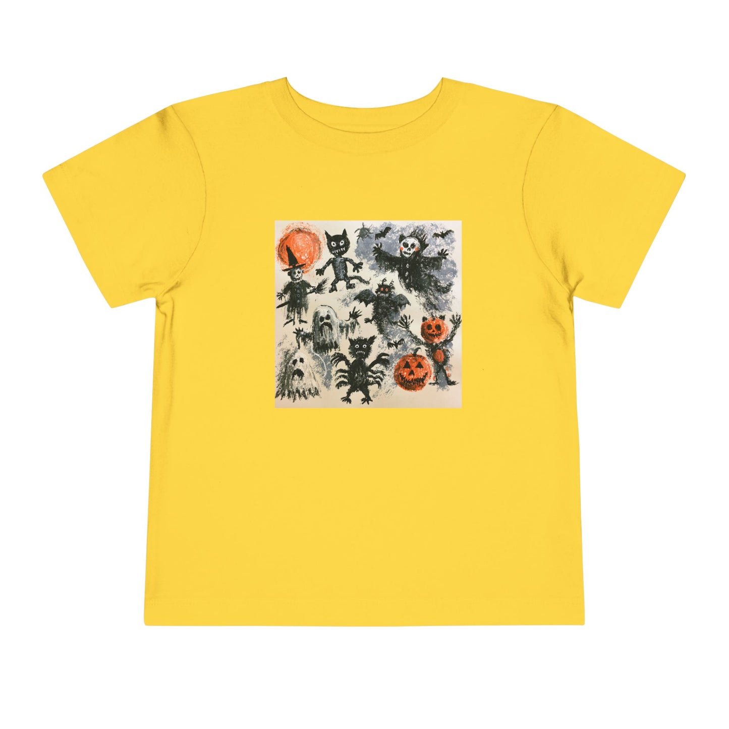 Vintage Halloween Characters Toddler Tee | Pumpkins, Bats, Ghosts