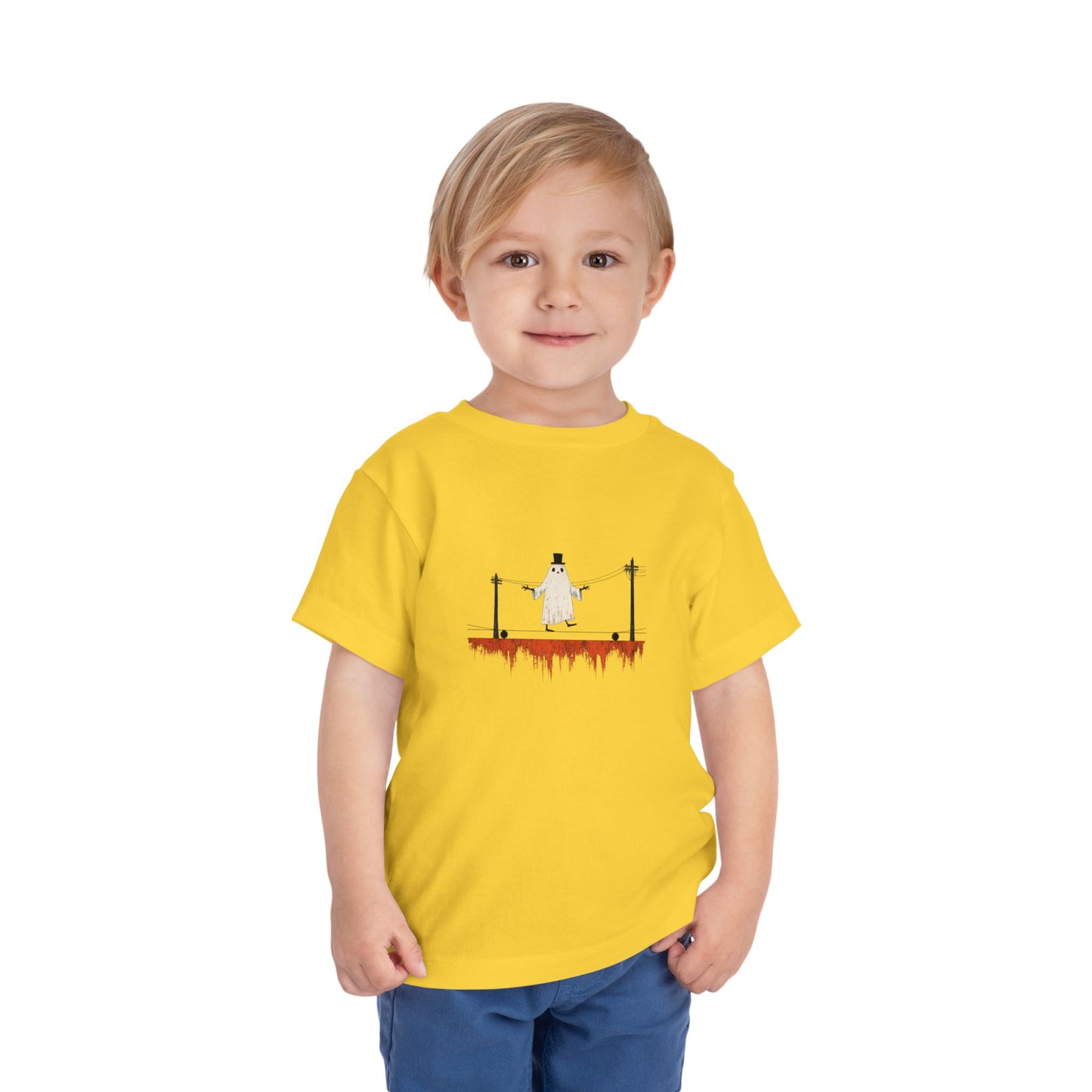 Toddler Tee — Ghost on a High Wire Halloween Graphic