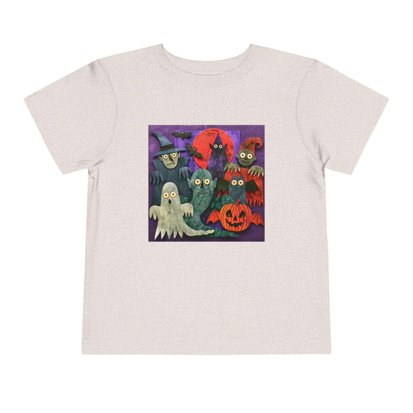 Toddler Tee — Cute Halloween Ghosts & Pumpkins Graphic