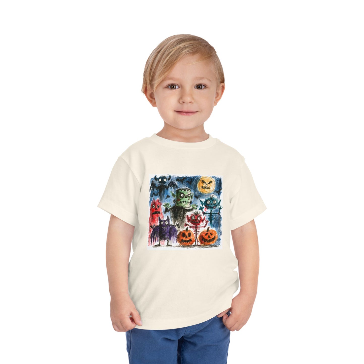 Copy of Vintage Halloween Monsters Toddler Tee | Cute Ghosts, Pumpkins, Bats