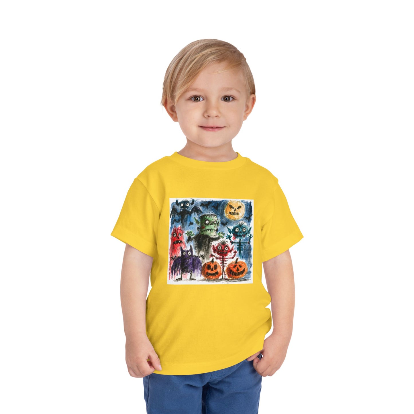 Copy of Vintage Halloween Monsters Toddler Tee | Cute Ghosts, Pumpkins, Bats
