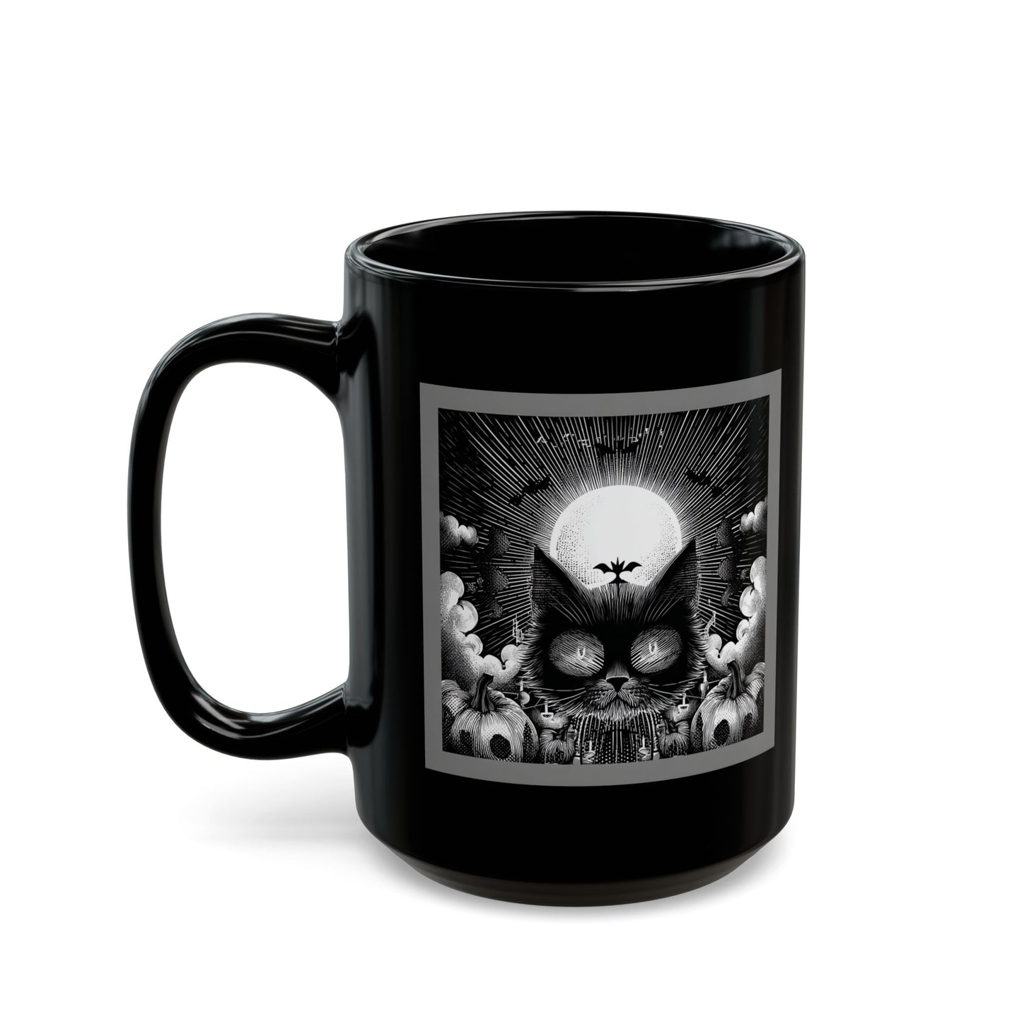 Gothic Skull Moon Black Coffee Mug (11oz & 15oz)