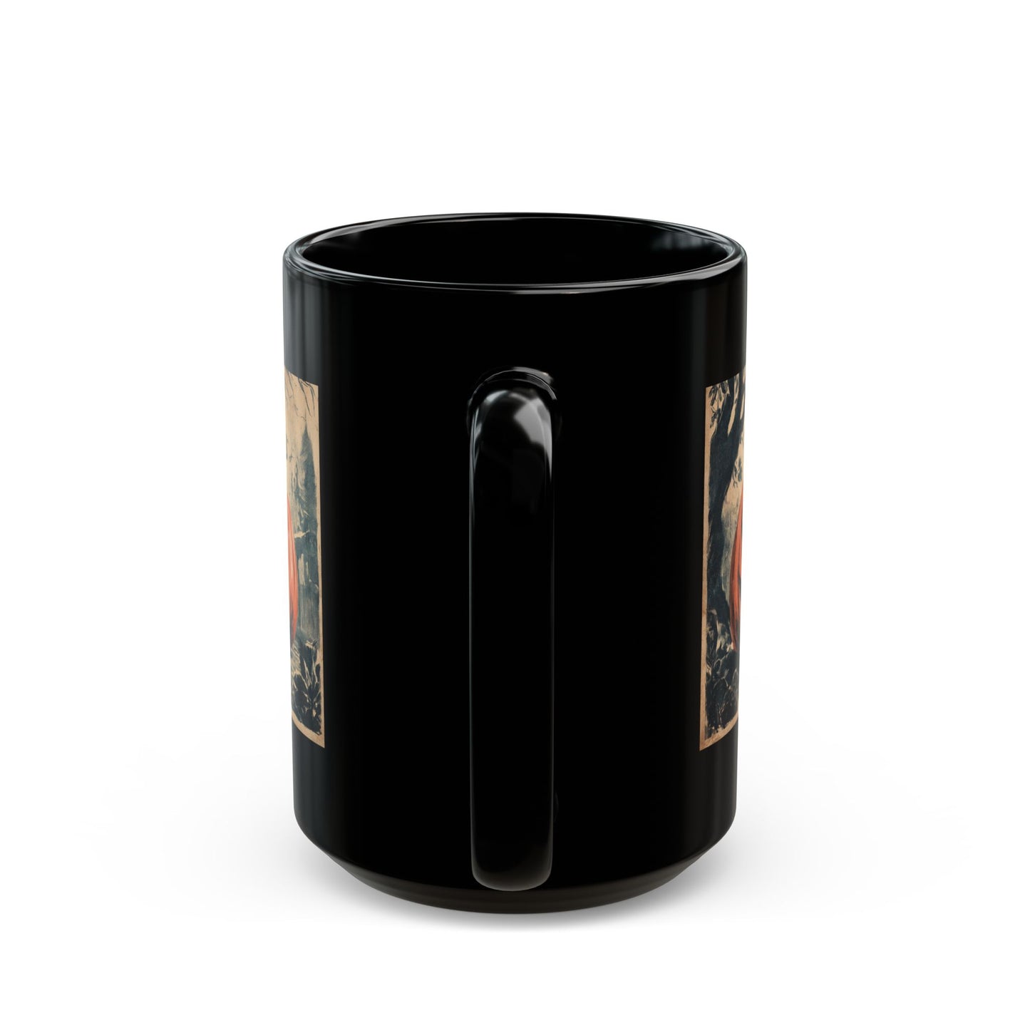 Halloween Pumpkin Jack-O'-Lantern Black Mug — Spooky Vintage Halloween Coffee Cup (11oz, 15oz)