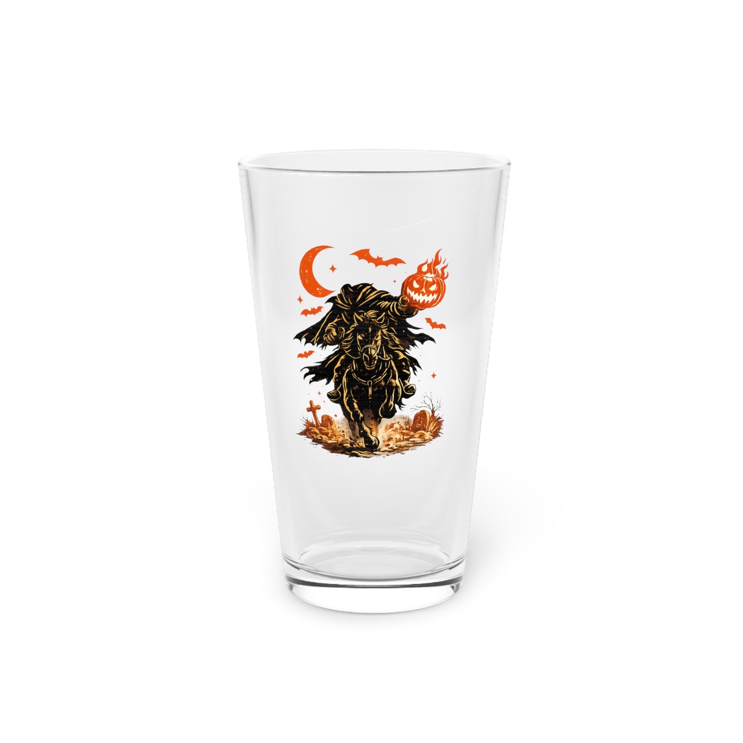 Halloween Jack-o'-Lantern Creature Pint Glass — 16oz Spooky Fall Beer Glass