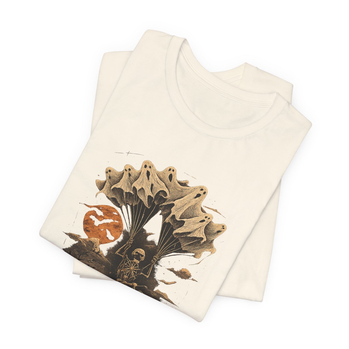 Skull Moon Desert Scene T-Shirt — Vintage Horror Nature Graphic Tee