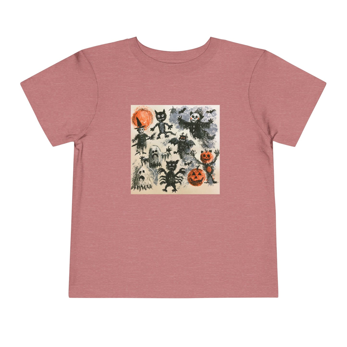Vintage Halloween Characters Toddler Tee | Pumpkins, Bats, Ghosts