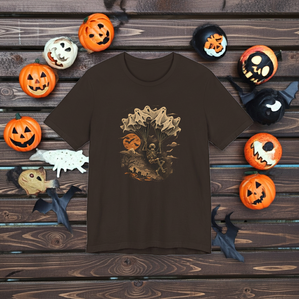 Skull Moon Desert Scene T-Shirt — Vintage Horror Nature Graphic Tee